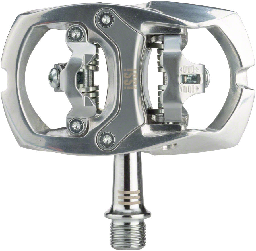 iSSi Trail III Pedals - Dual Sided Clipless with Platform, Aluminum, 9/16", Silver
