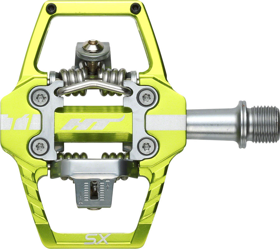 HT Components T1 SX BMX SX Dual Sided Aluminum Apple Clipless Pedals 9/16" Green