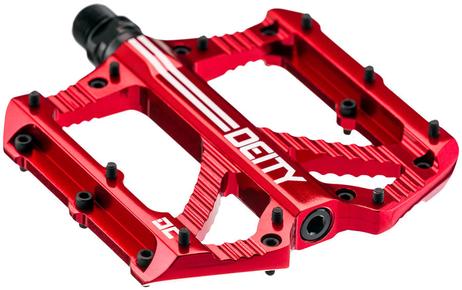 DEITY Bladerunner Pedals - Platform, Aluminum, 9/16", Red