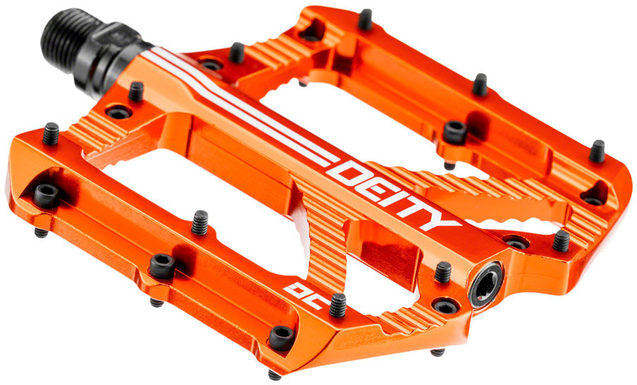 Deity Components DEITY Bladerunner Aluminum Flat/Platform Pedals 9/16" Orange