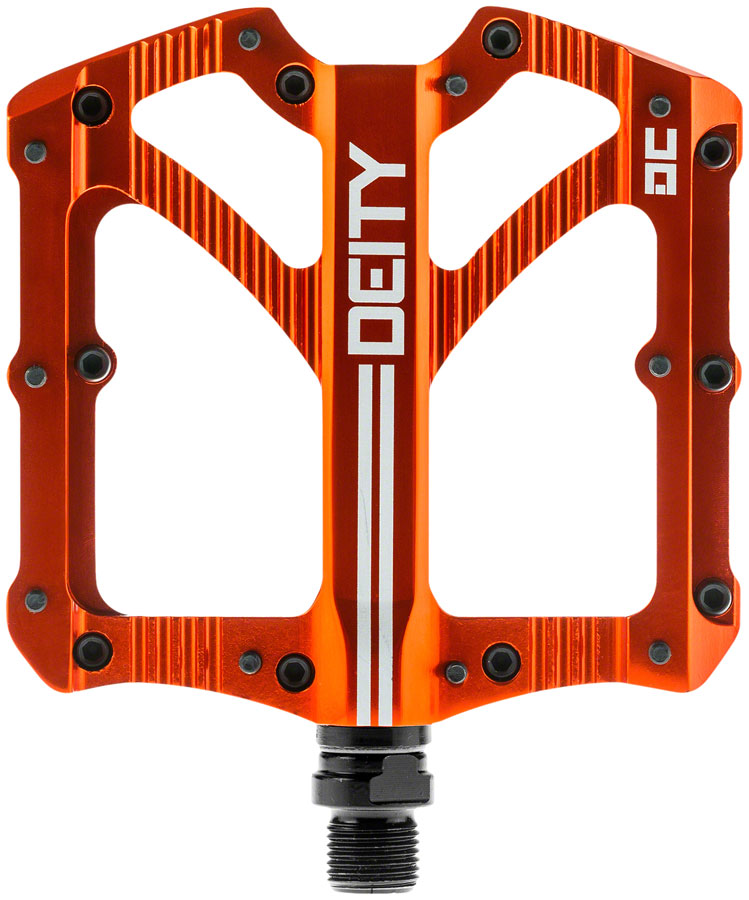 Deity Components DEITY Bladerunner Aluminum Flat/Platform Pedals 9/16" Orange