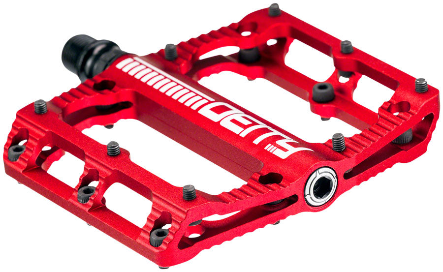 Deity Components DEITY Black Kat Aluminum Flat/Platform Pedals 9/16" Red