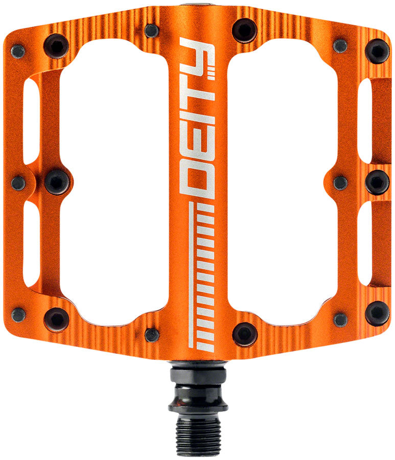 Deity Components DEITY Black Kat Aluminum Flat/Platform Pedals 9/16" Orange