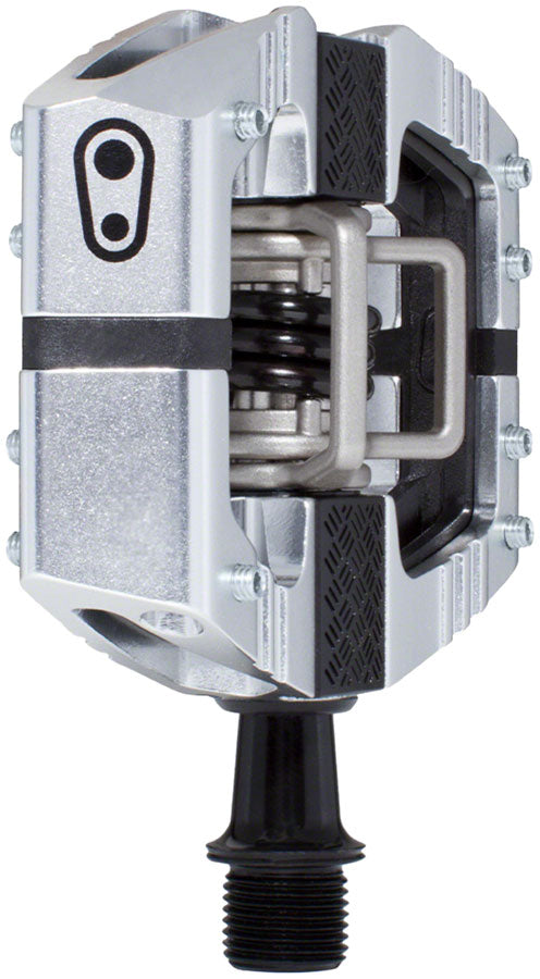 Crank Brothers Mallet E LS Pedals - Dual Sided Clipless with Platform, Aluminum, 9/16", High Polish Silver