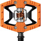 Crank Brothers Double Shot 2 Pedals - Single Side Clipless with Platform, Aluminum, 9/16", Orange