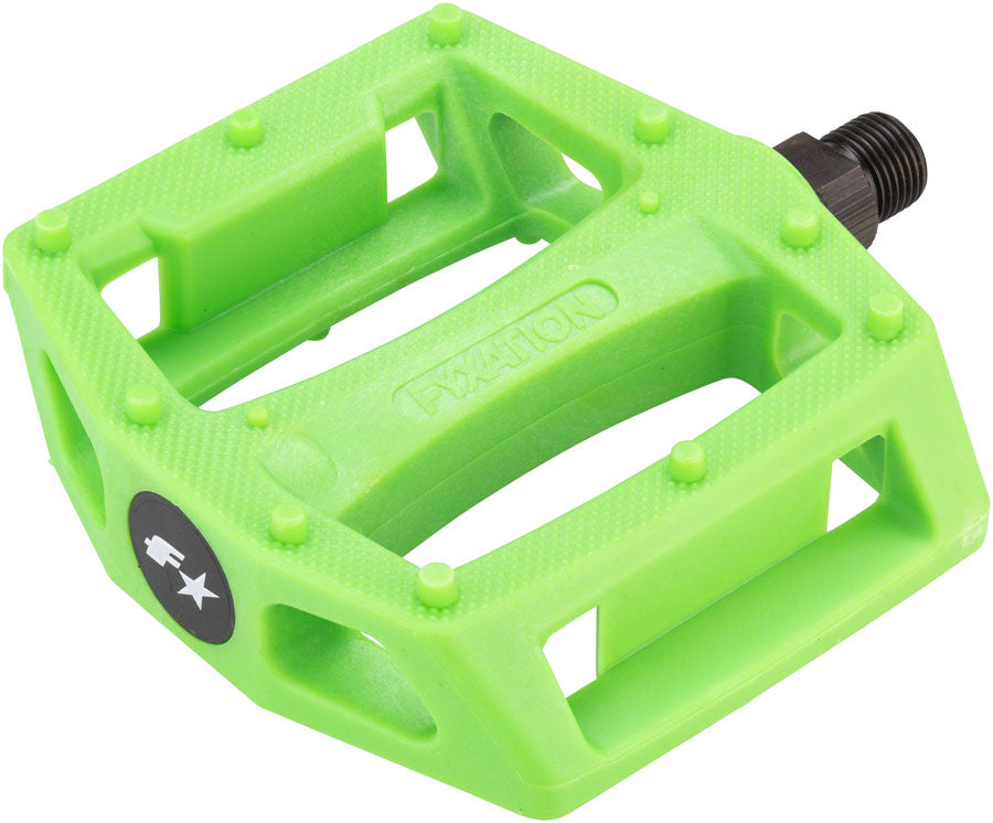Fyxation Gates Pedals - Platform, Plastic, 9/16", Green