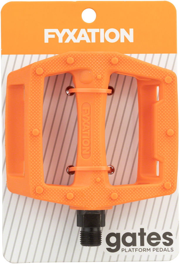 Fyxation Gates Plastic Flat/Platform Pedals 9/16" Orange