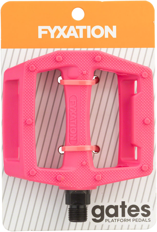 Fyxation Gates Plastic Flat/Platform Pedals 9/16" Pink