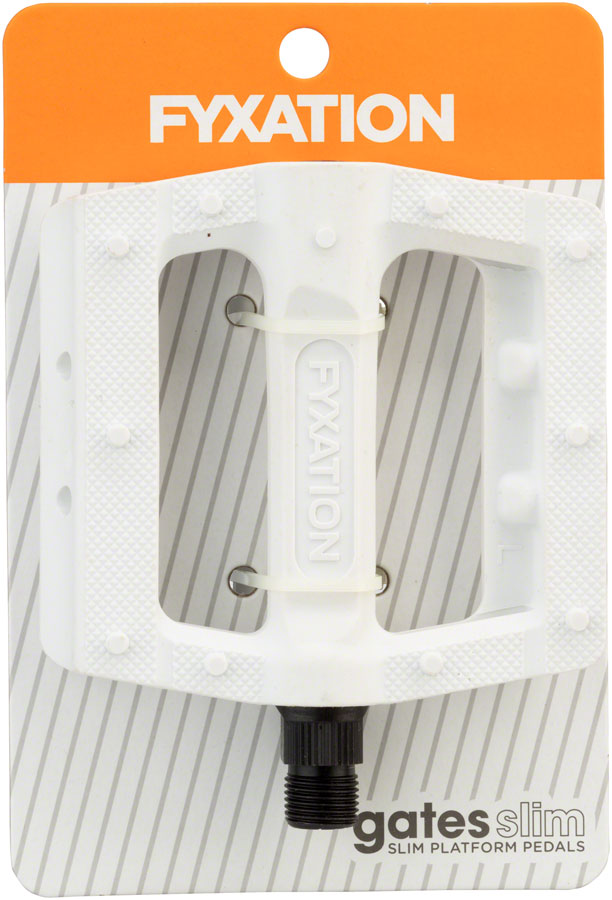 Fyxation Gates Slim Pedals Flat/Platform Pedals 9/16" White