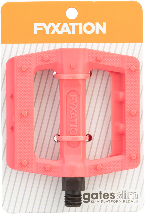 Fyxation Gates Slim Plastic Flat/Platform Pedals 9/16" Pink