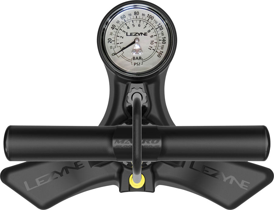 Lezyne Macro Floor Drive Pump: ABS1 Valve, Gloss Black