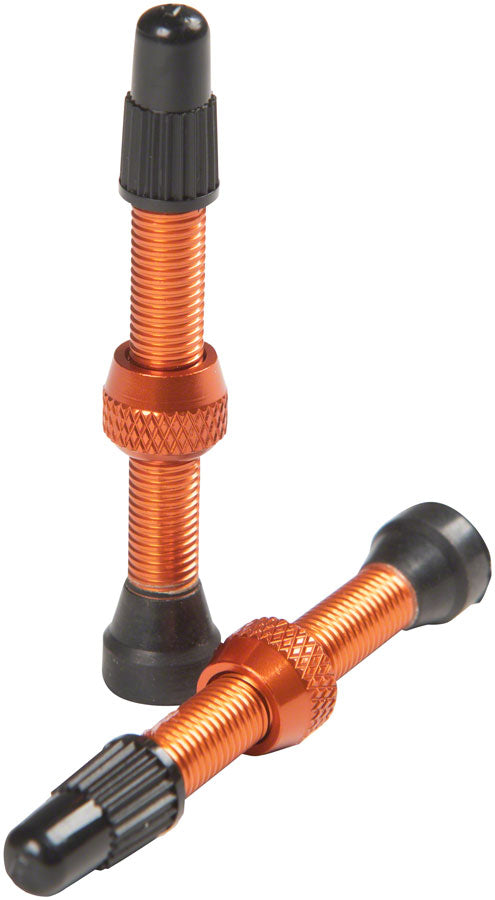 Stan's NoTubes Alloy Valve Stems - 44mm, Pair, Orange