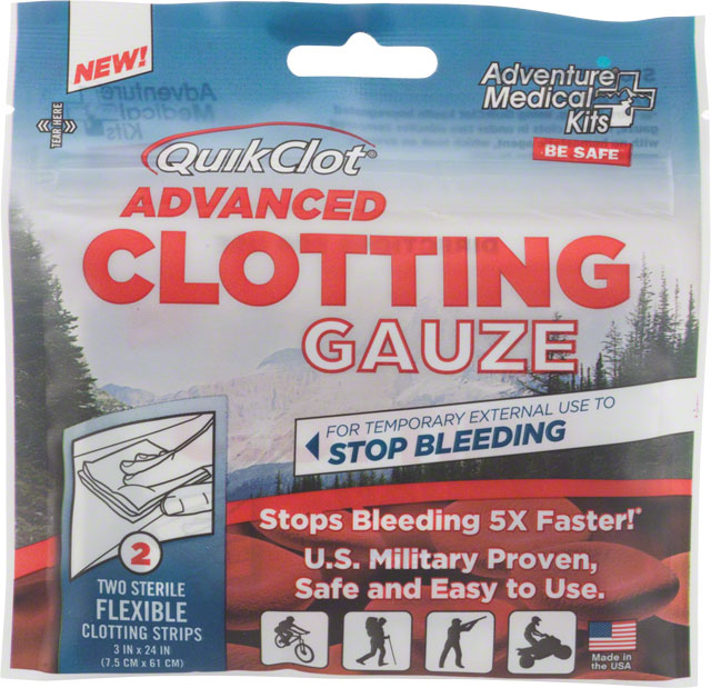 Adventure Medical Kits QuikClot Gauze: 3 x 24", Pair