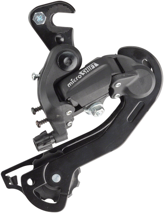 microSHIFT M21 Rear Derailleur - 6/7 Speed, Long Cage, Dropout Claw Hanger
