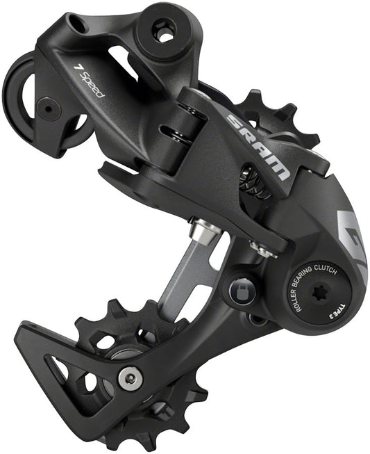 SRAM GX DH Rear Derailleur - 7-Speed, Medium Cage, Black, with Clutch, A3