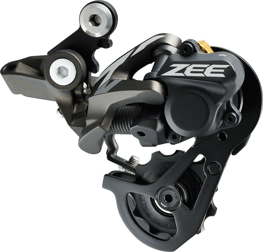 Shimano ZEE RD-M640-SS Rear Derailleur - 10 Speed, Short Cage, Gray, With