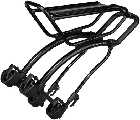 Topeak TetraRack R2 Rear Rack for Gravel/Road- Seatstay Strap Mount, QuickTrack Compatible, Black