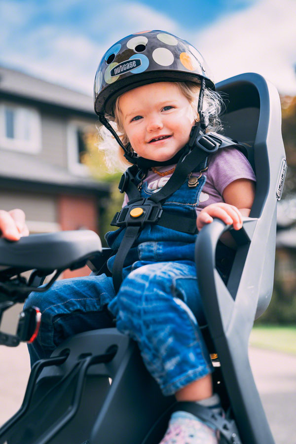 Burley Dash Frame Mount Child Seat With Extended Rails - Black