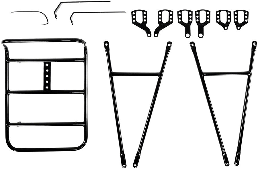 Pelago Commuter Front Rack: Medium, Black Stainless Steel