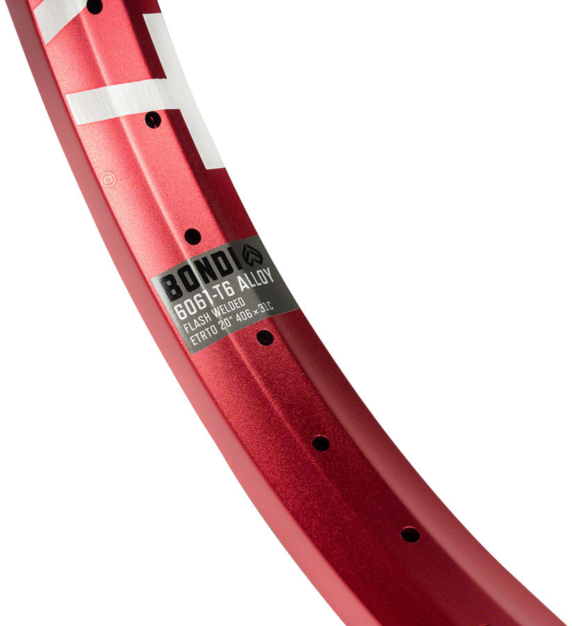 Eclat Bondi Rim - 20", 36H, Sandblast Red