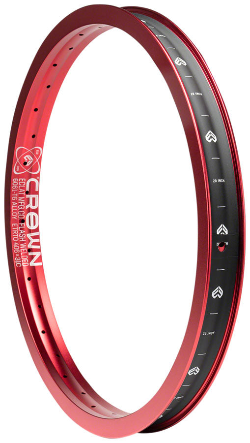 Eclat Eclat Crown " Sandblast 20 in Bicycle Rim Red 36H