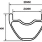 Whisky Parts Co. WHISKY No.9 30w 29" 29 in Carbon Fiber Bicycle Rim 28H Disc Brake