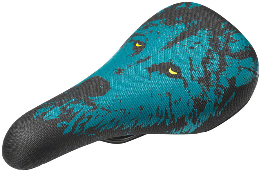 Odyssey Aitken Nightwolf BMX - Billiard CrMo Rail Saddle Green/Orange