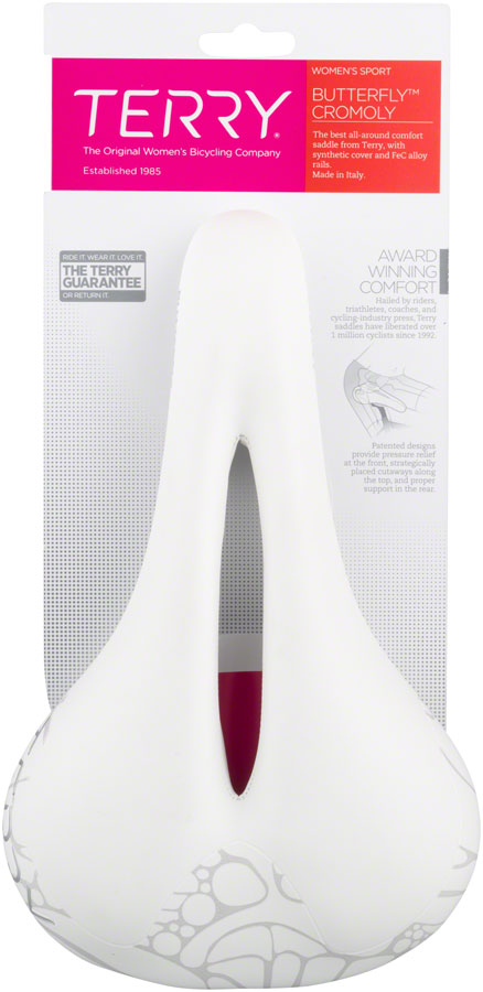 Terry Butterfly - Women's Comfort 155mm CrMo Rail Saddle White