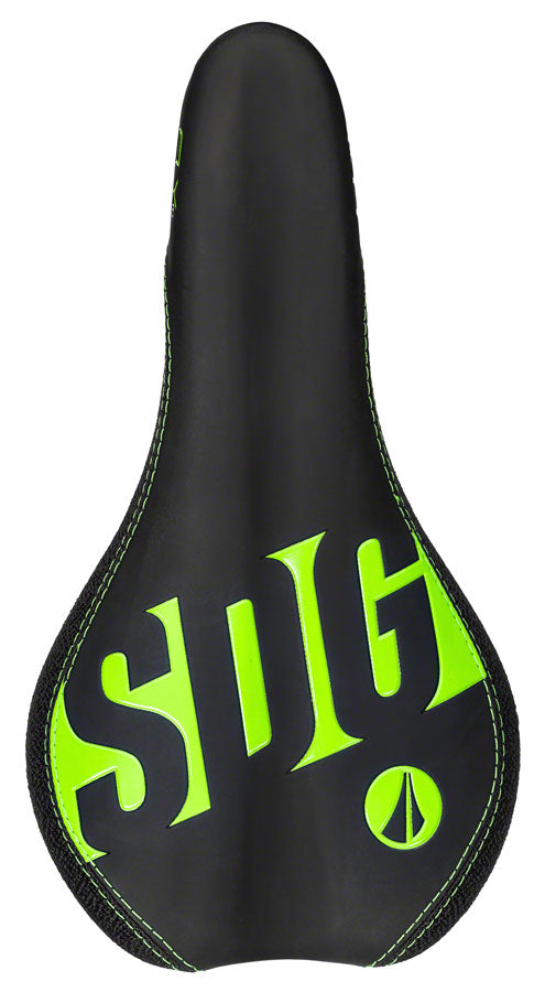 SDG Fly Jr - Neon Mountain Steel Rail Saddle Green/Black/Purple