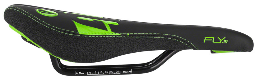 SDG Fly Jr - Neon Mountain Steel Rail Saddle Green/Black/Purple