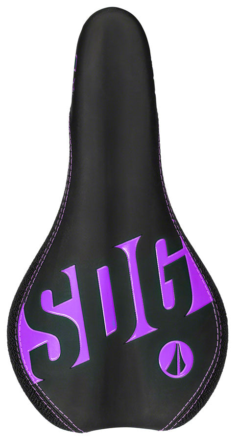 SDG Fly Jr - Neon Mountain Steel Rail Saddle Purple/Black