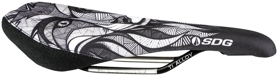 SDG Duster P MTN - Alloy Comfort CrMo Rail Saddle Black/White/Orange