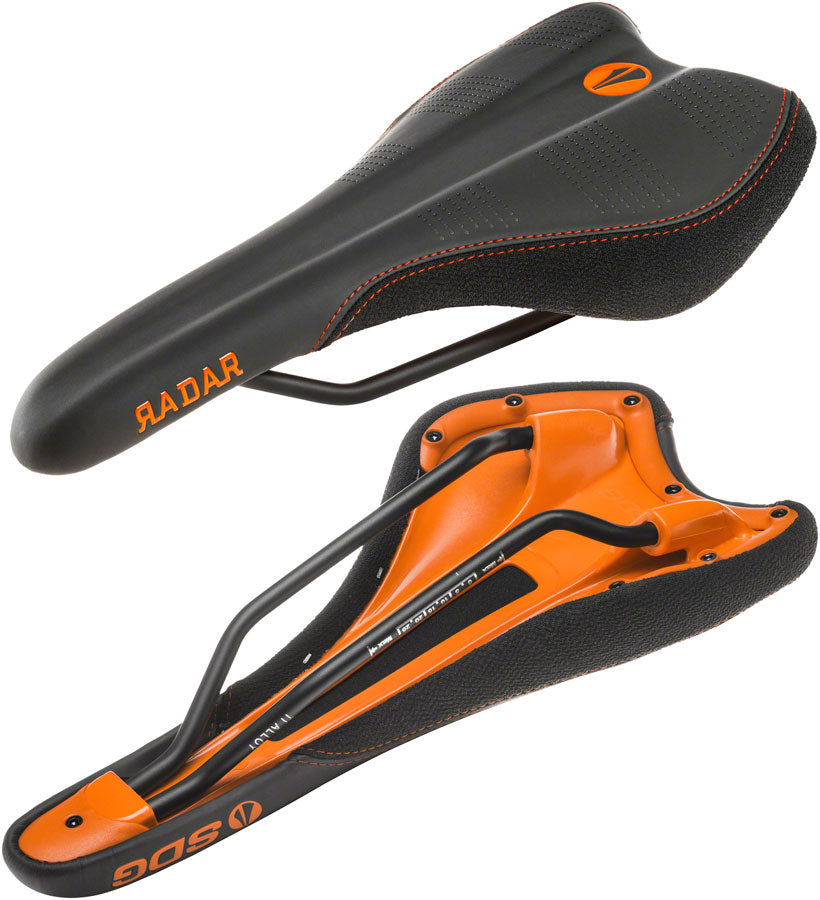 SDG Radar - Alloy Comfort Saddle Black/Orange