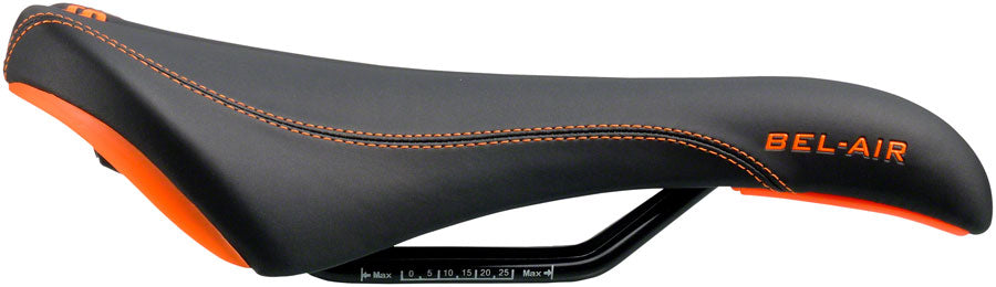SDG Bel-Air RL - Comfort CrMo Rail Saddle Black/Orange/Purple