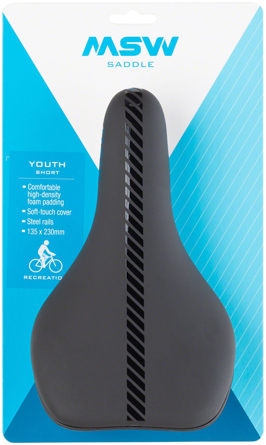 MSW Youth Short - Comfort Steel Rail Saddle Black