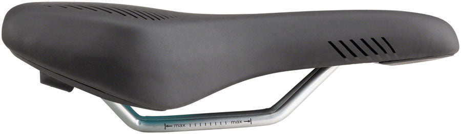 MSW SDL-164 Spin Fitness - Comfort Steel Rail Saddle Black/Orange