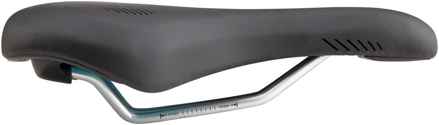 MSW SDL-173 Spin Fitness - Comfort Steel Rail Saddle Black/Orange