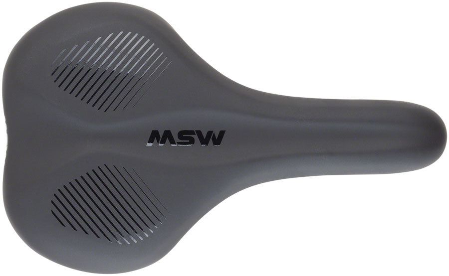 MSW SDL-173 Spin Fitness - Comfort Steel Rail Saddle Black/Orange