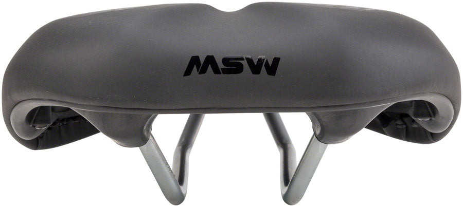 MSW SDL-173 Spin Fitness - Comfort Steel Rail Saddle Black/Orange