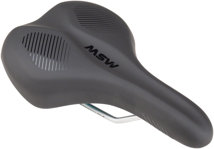 MSW SDL-173 Spin Fitness - Comfort Steel Rail Saddle Black/Orange