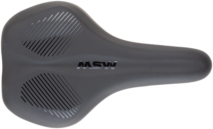 MSW SDL-164 Spin Fitness - Comfort CrMo Rail Saddle Black/Orange