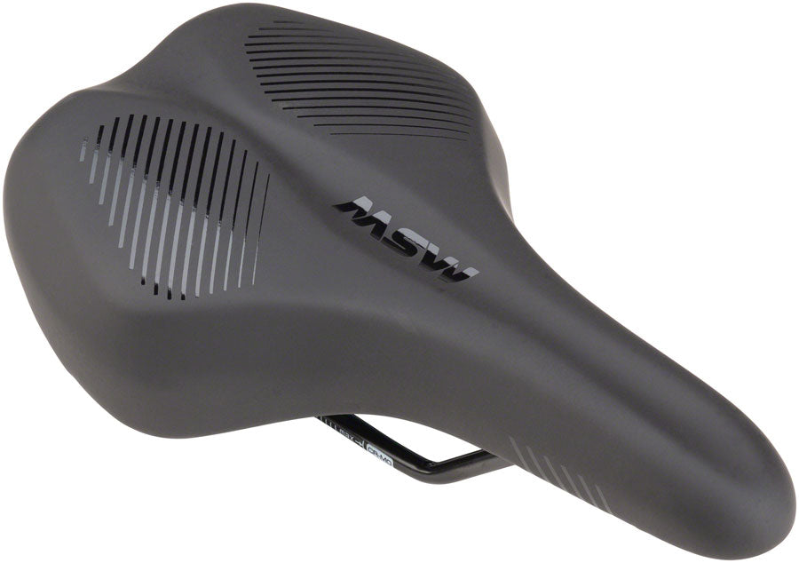 MSW SDL-164 Spin Fitness - Comfort CrMo Rail Saddle Black/Orange