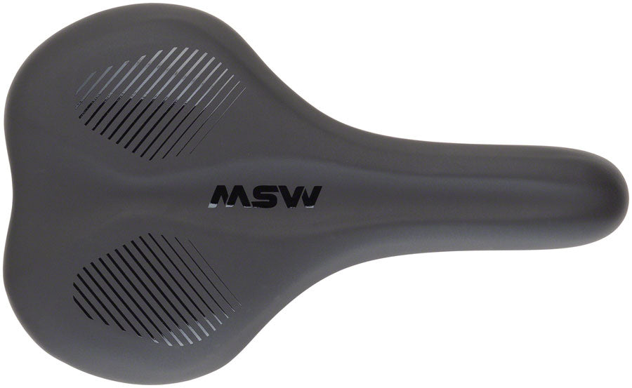 MSW SDL-173 Spin Fitness - Comfort CrMo Rail Saddle Black/Orange