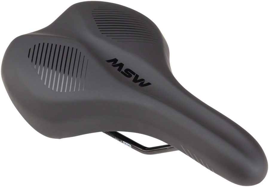 MSW SDL-173 Spin Fitness - Comfort CrMo Rail Saddle Black/Orange