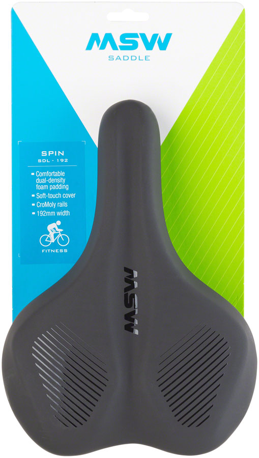MSW SDL-192 Spin Fitness Saddle - Chromoly, Black