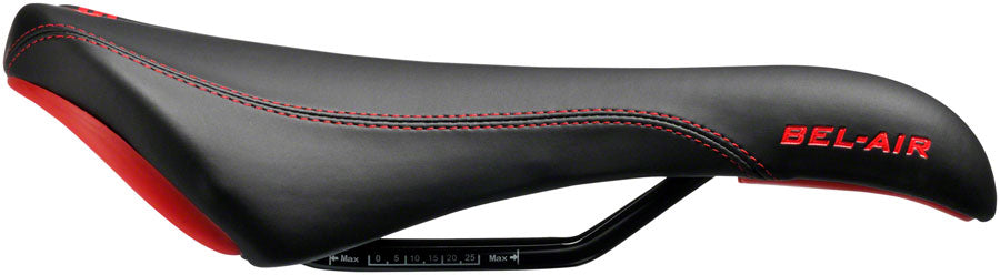 SDG Bel-Air RL - Comfort CrMo Rail Saddle Black/Red/Orange