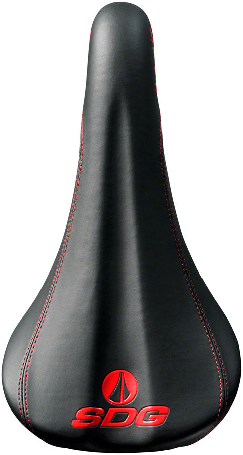 SDG Bel-Air RL - Comfort CrMo Rail Saddle Black/Red/Orange
