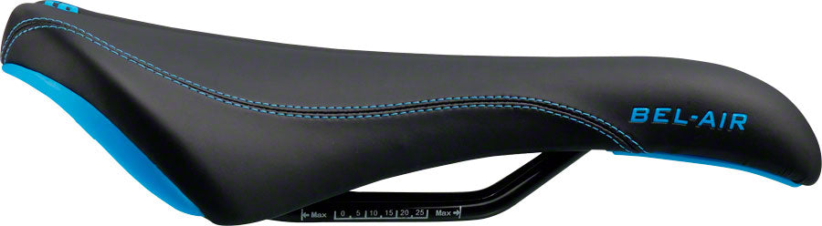 SDG Bel-Air RL - Cyan Comfort CrMo Rail Saddle Black/Orange/Purple