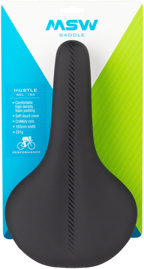 MSW SDL-165 Hustle Performance - Comfort CrMo Rail Saddle Black