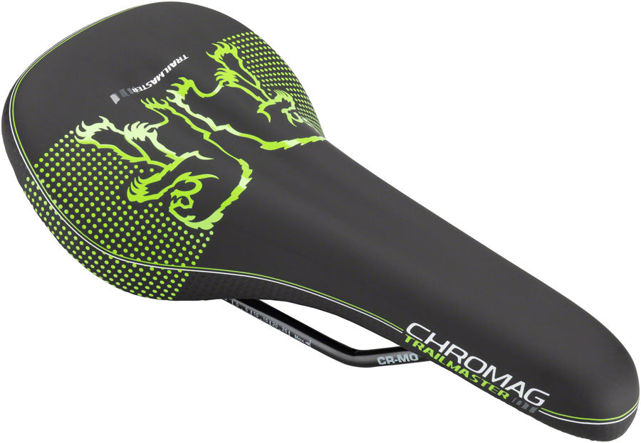 Chromag Trailmaster DT - Mountain CrMo Rail Saddle Black/Green